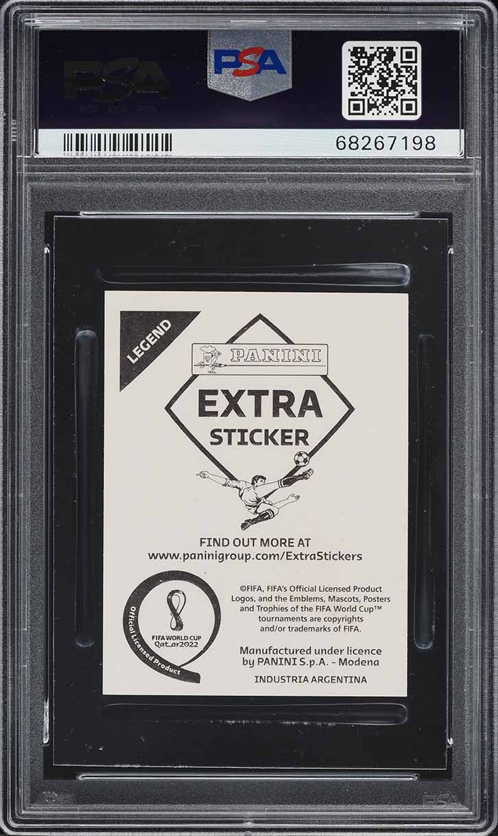 2022 Panini FIFA World Cup Extra Stickers Legends Gold Neymar Jr PSA 9 MINT