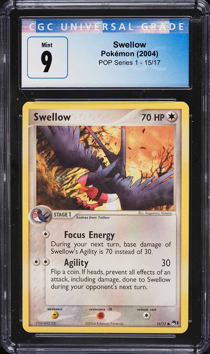 2004 Pokemon POP Series 1 Swellow #15 CGC 9 MINT