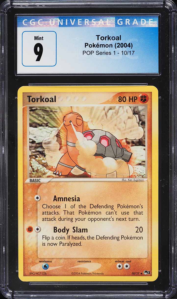 2004 Pokemon POP Series 1 Torkoal #10 CGC 9 MINT