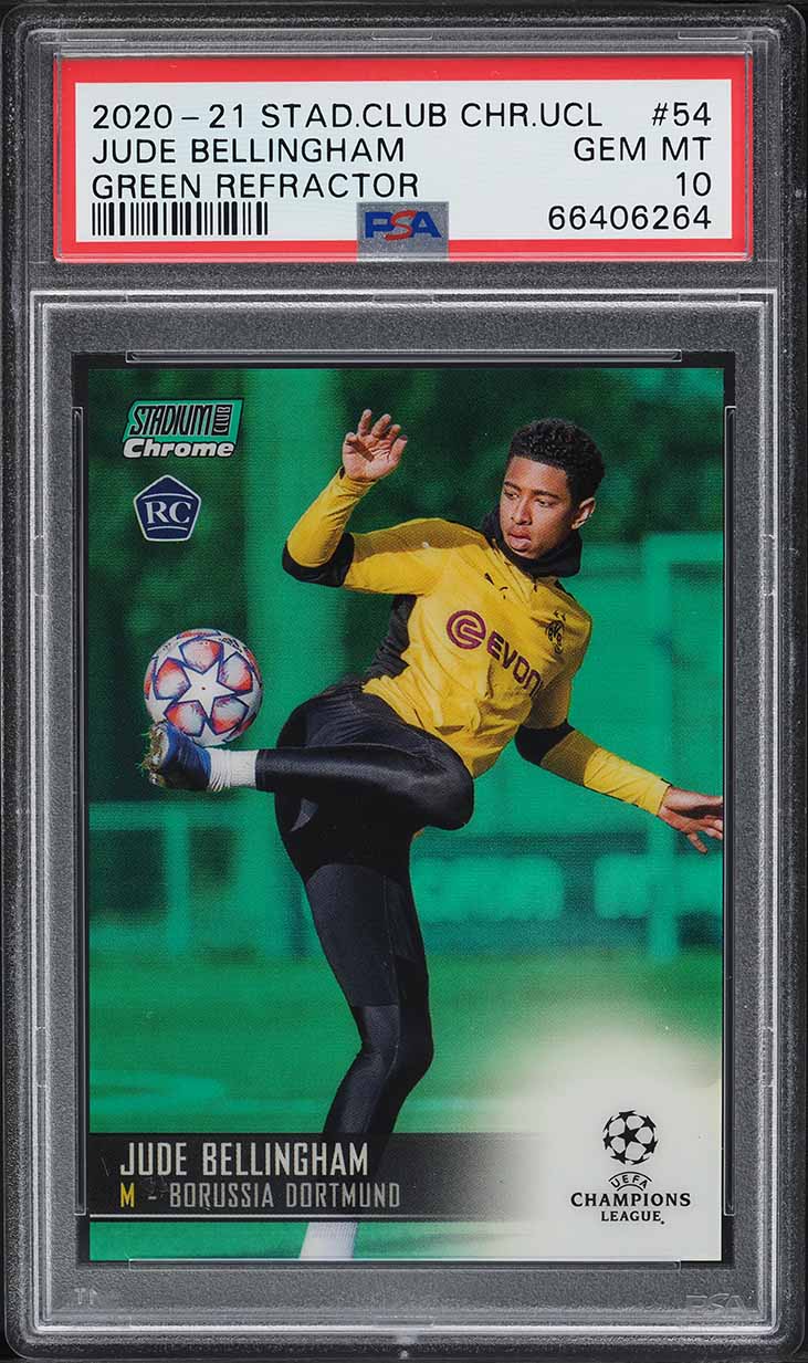 2020 Stadium Club Chrome UEFA Green Refractor Jude Bellingham RC