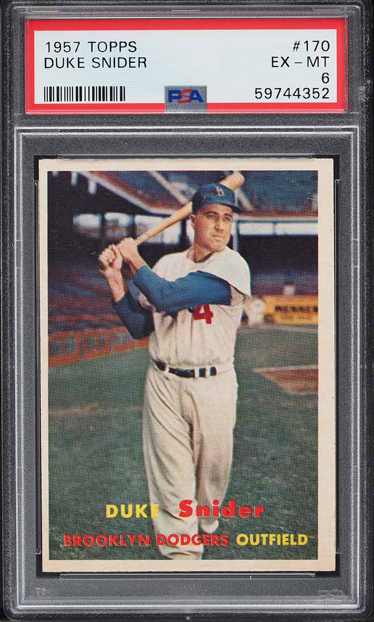 1957 Topps Duke Snider #170 PSA 6 EXMT