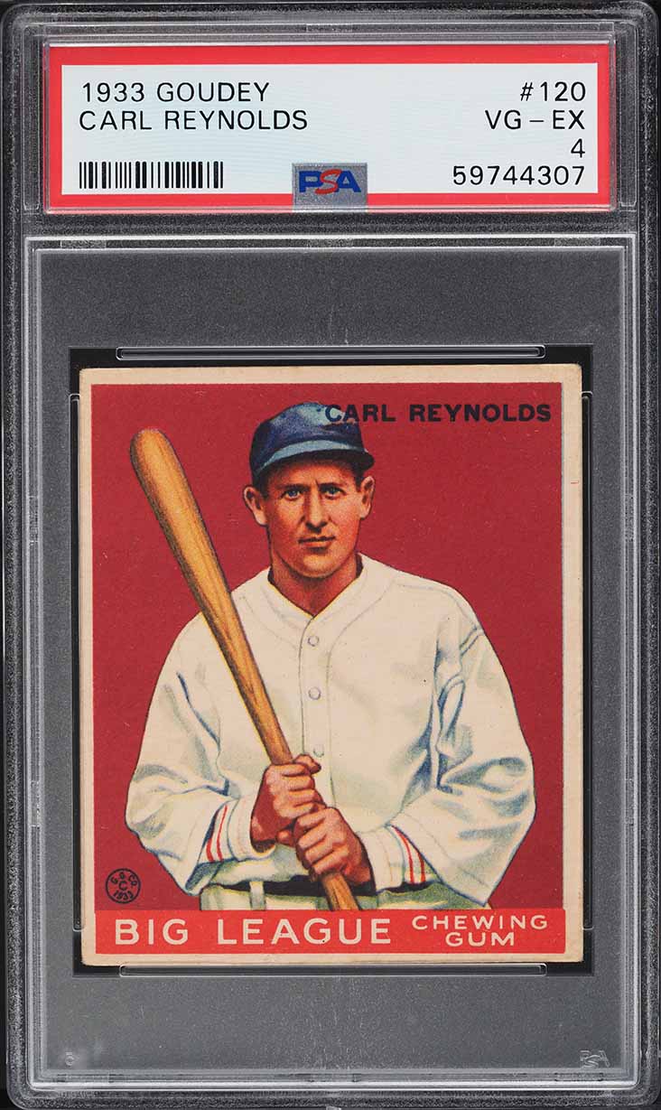 1933 Goudey Carl Reynolds #120 PSA 4 VGEX