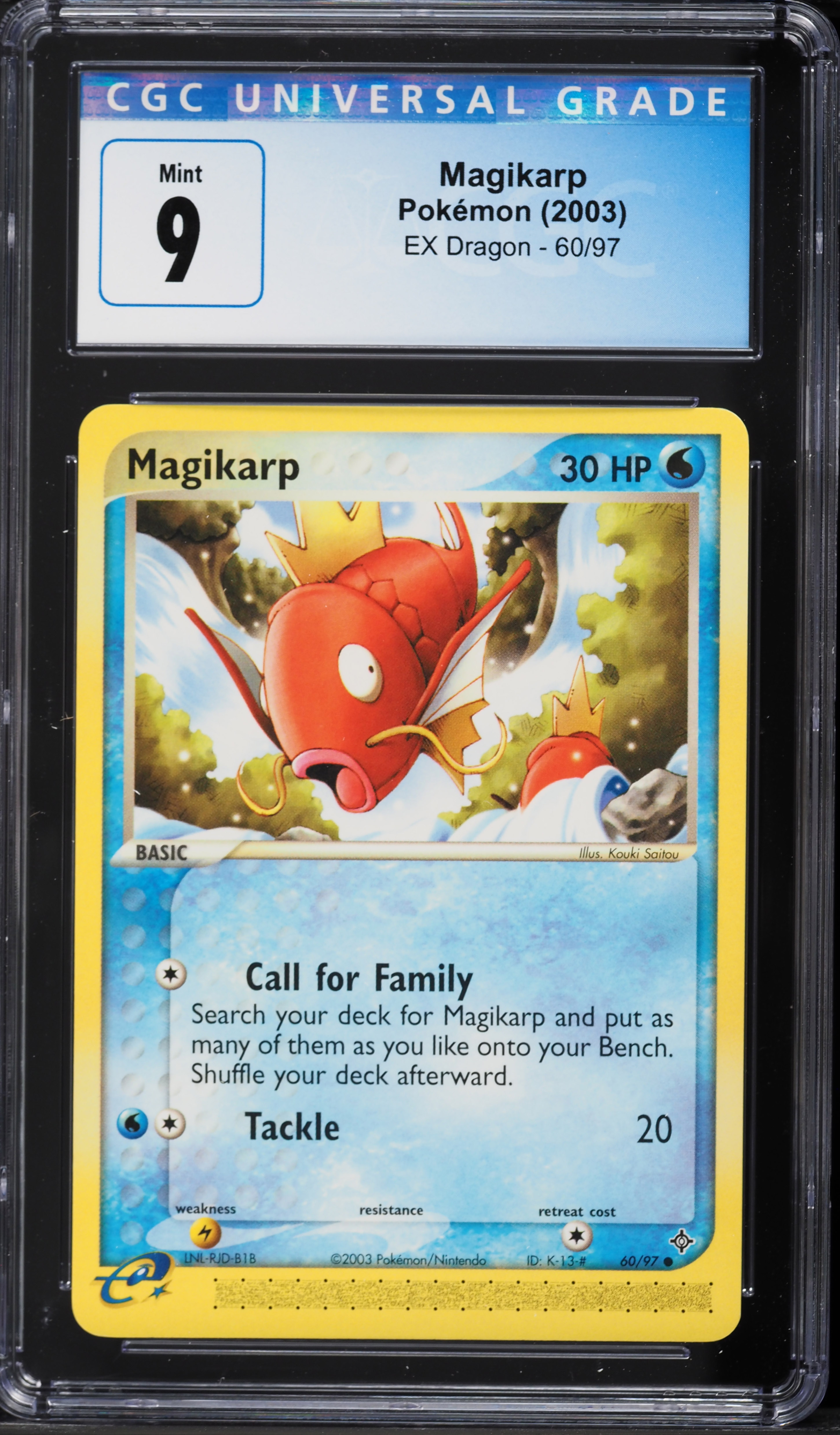 2003 Pokemon EX Dragon Magikarp #60 CGC 9 MINT on Fanatics Collect