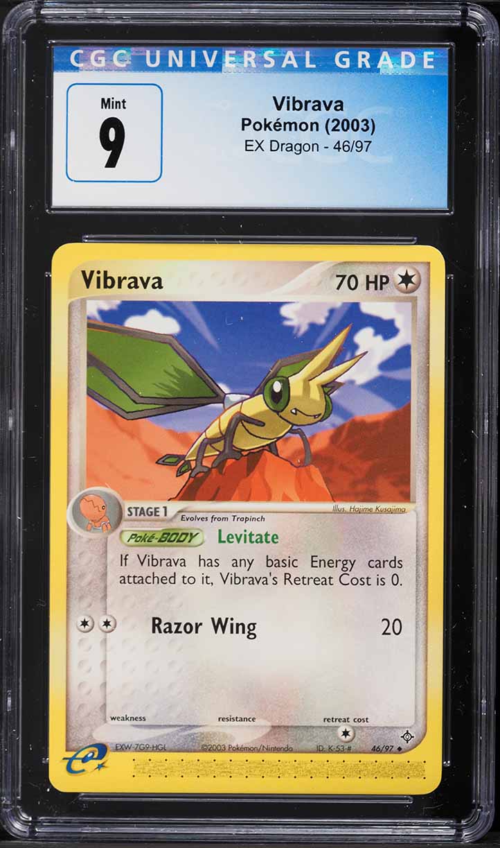 2003 Pokemon EX Dragon Vibrava #46 CGC 9 MINT
