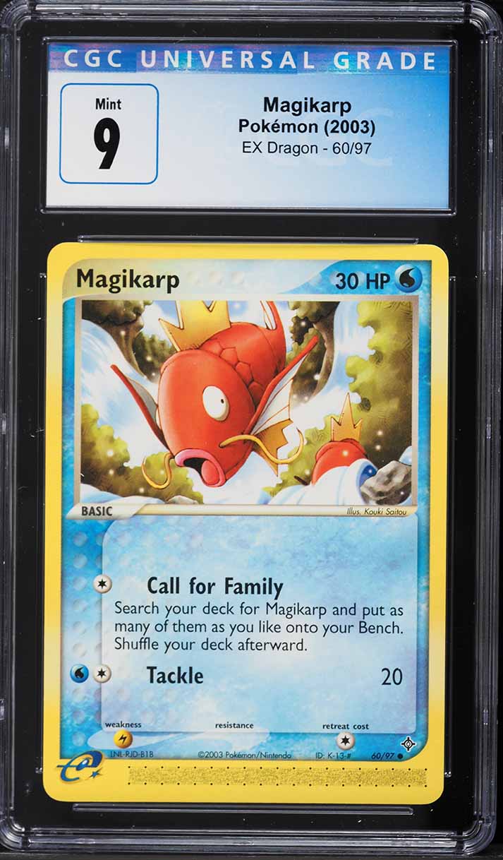 2003 Pokemon EX Dragon Magikarp #60 CGC 9 MINT