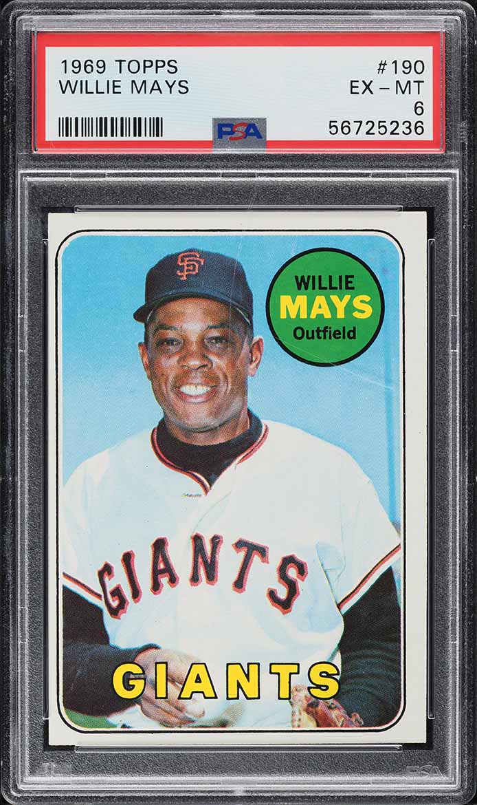 1969 Topps Willie Mays #190 PSA 6 EXMT