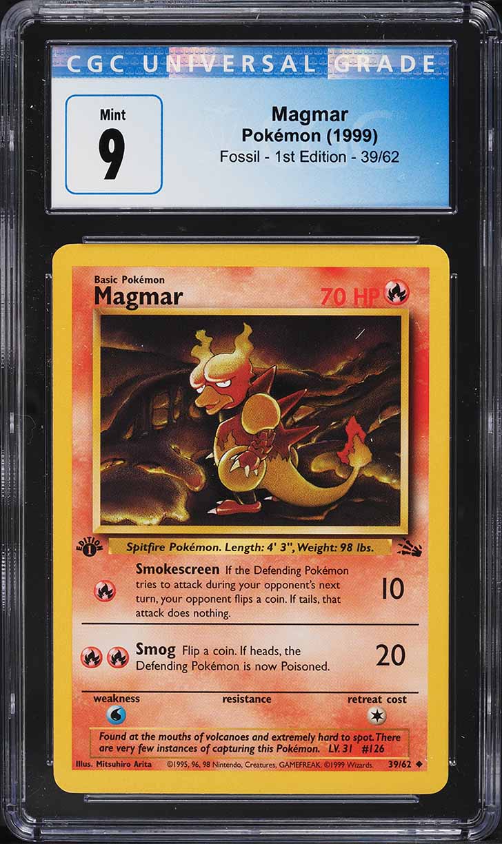 magmar 1995 pokemon card 1999 Pokemon Fossil Magmar main image 0