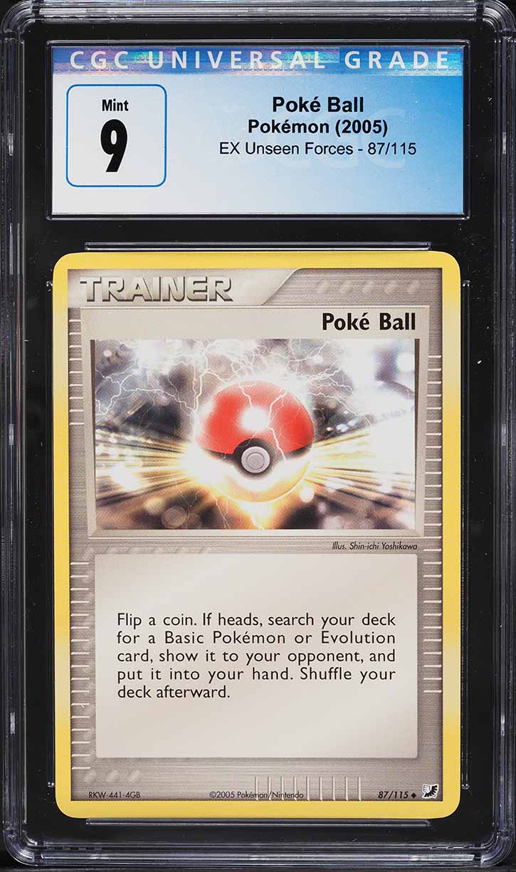 2005 Pokemon EX Unseen Forces Poke Ball #87 CGC 9 MINT