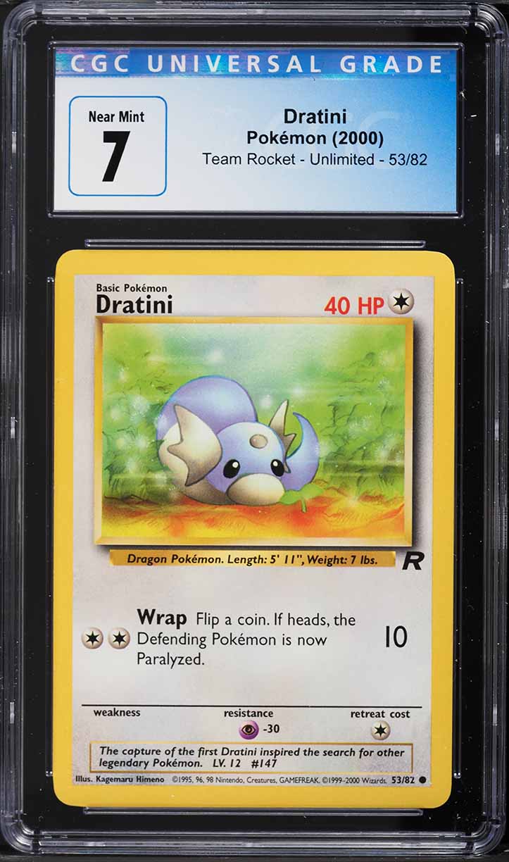 1999 dratini pokemon card - (38) RarityPromo Hit Points40 HP Colorless Tail Slap (10) Colorless 1999 Pokemon Base Set Shadowless