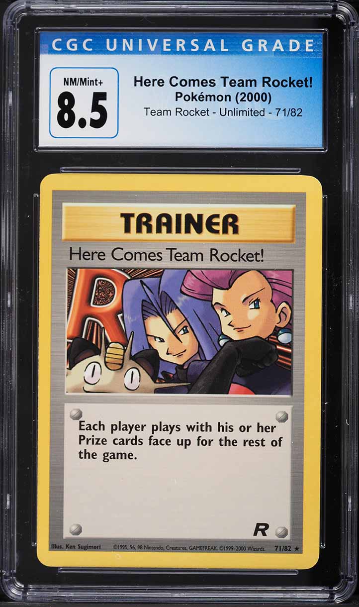 2000 Pokemon Team Rocket Here Comes Team Rocket! #71 CGC 8.5 NM-MT+