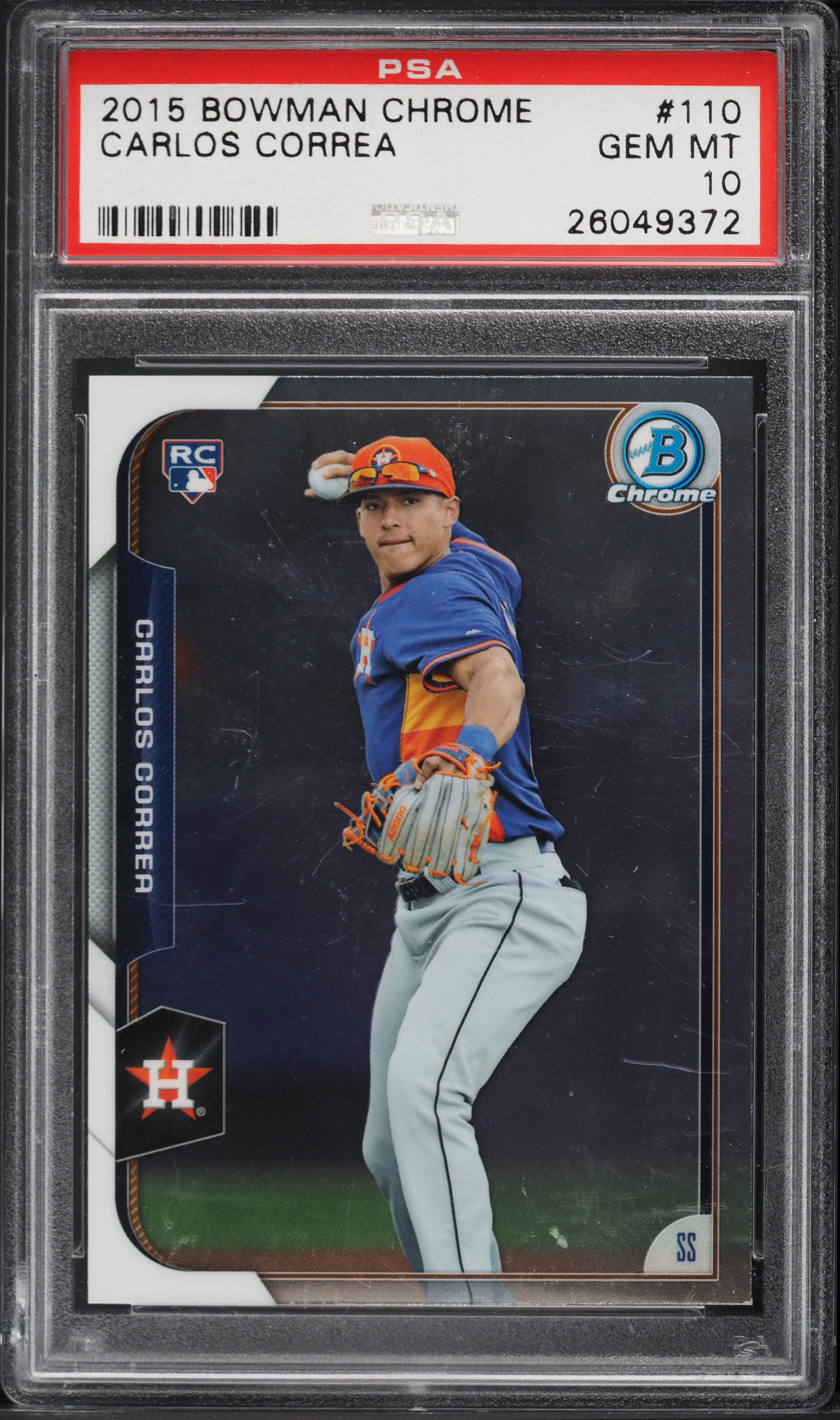 2015 Bowman Chrome Carlos Correa ROOKIE #110 PSA 10 GEM MINT on