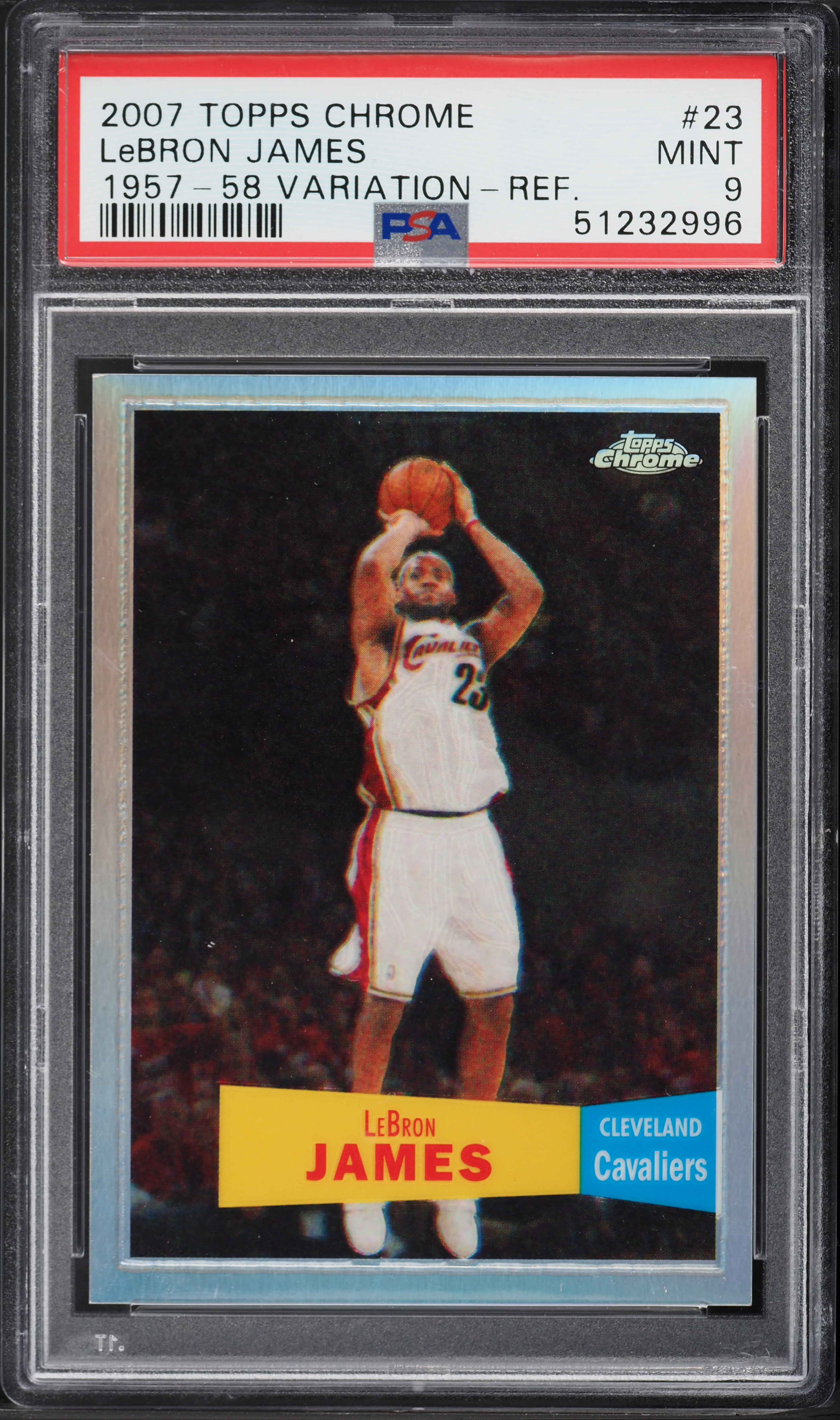 2007 Topps Chrome '57 Variation Refractor LeBron James /999 #23
