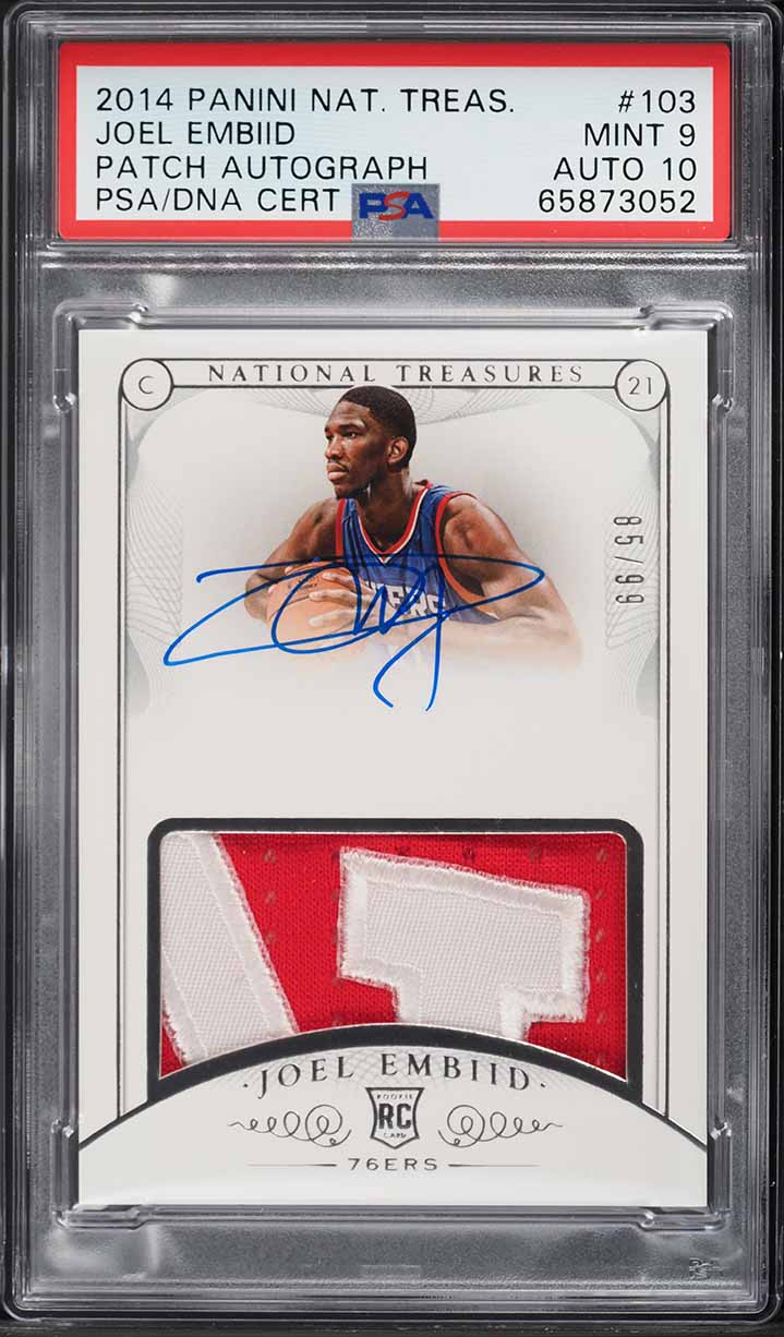 専用です。JOEL EMBIID ROOKIE auto panini psa9 JOEL EMBIID ROOKIE auto panini psa9