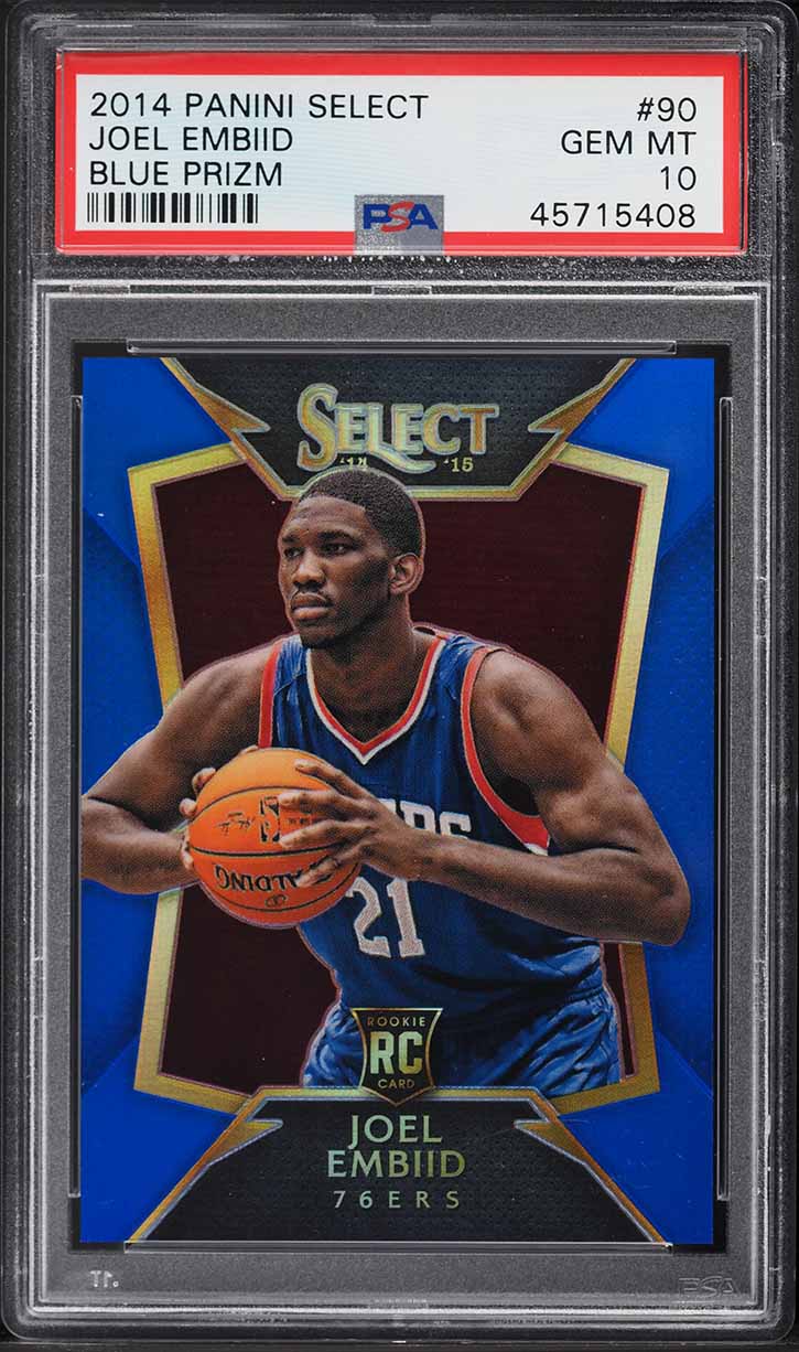 2014 Select Blue Prizm Joel Embiid ROOKIE /249 #90 PSA 10 GEM MINT
