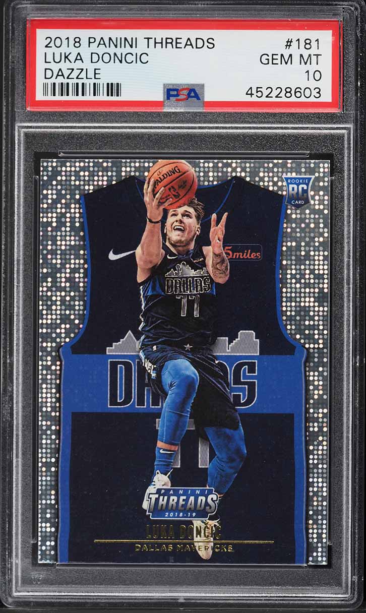 2018 Panini Threads Dazzle Luka Doncic ROOKIE #181 PSA 10 GEM MINT