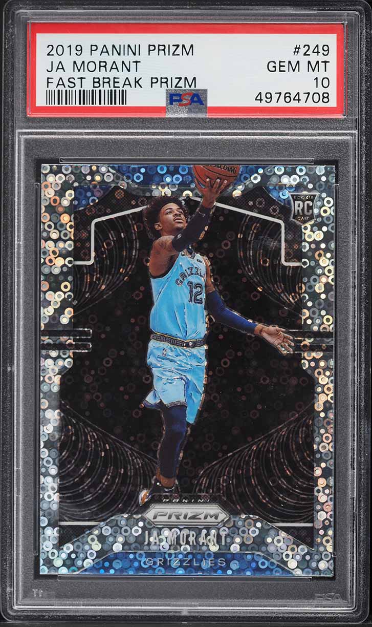 2019 Panini Prizm Variation Fast Break Prizms Ja Morant ROOKIE #249 PSA 10 GEM