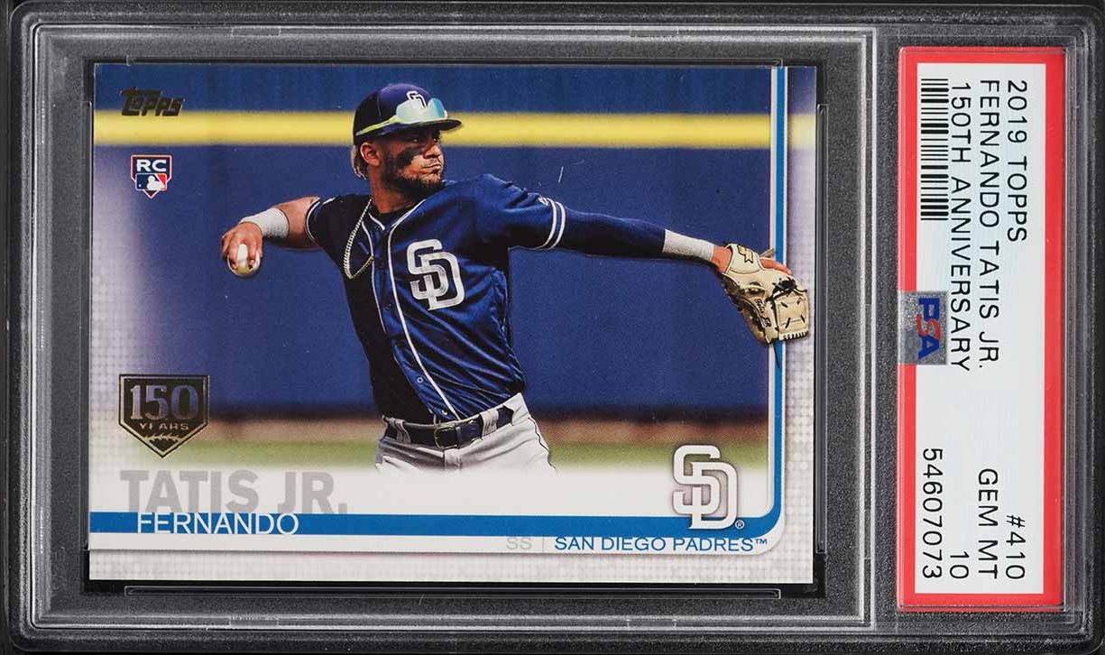 2019 Topps 150th Anniversary Fernando Tatis Jr. ROOKIE #410 PSA 10 GEM MINT