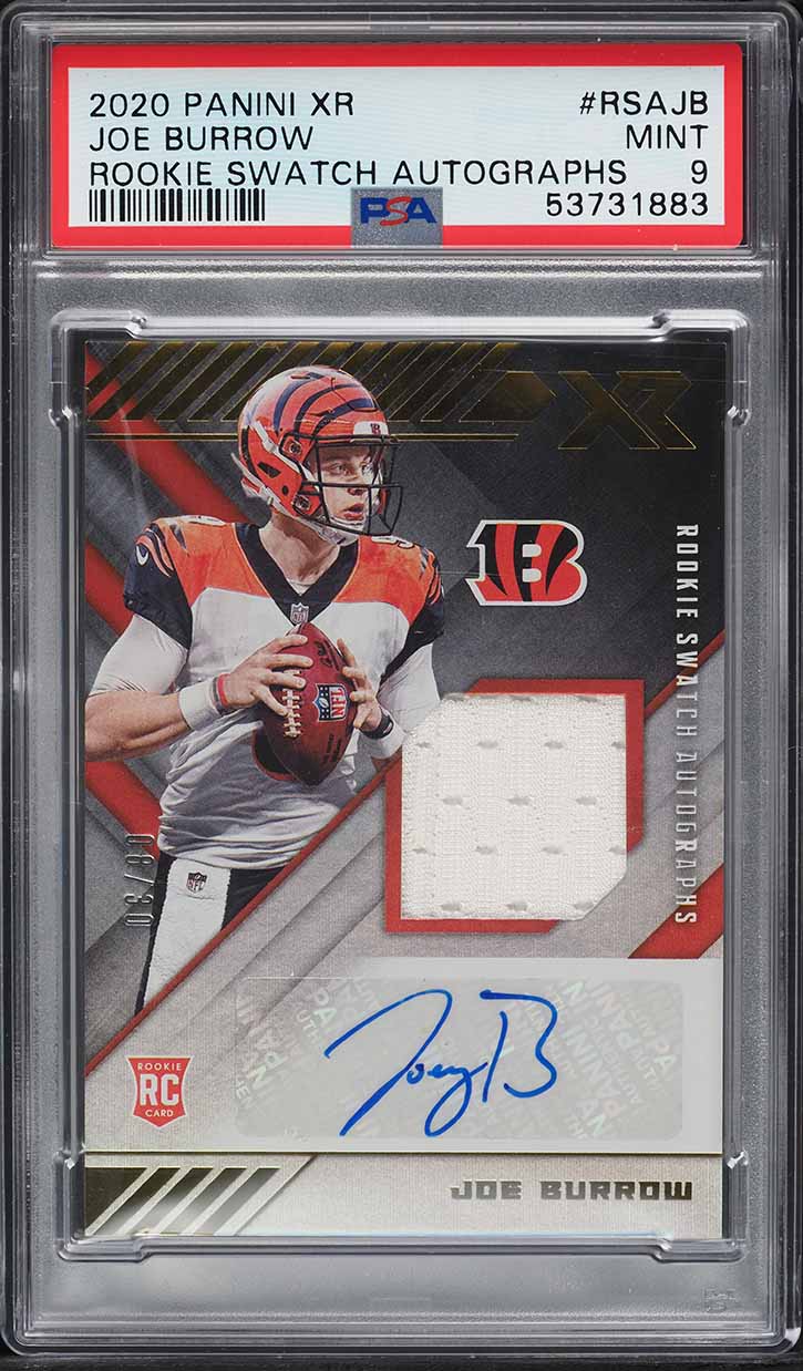 2020 Panini Flawless Emerald Joe Burrow RC PATCH AUTO DNA 10 /5