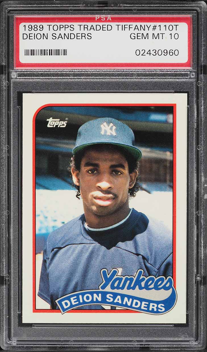 1989 Topps Traded Tiffany Deion Sanders ROOKIE #110T PSA 10 GEM MINT