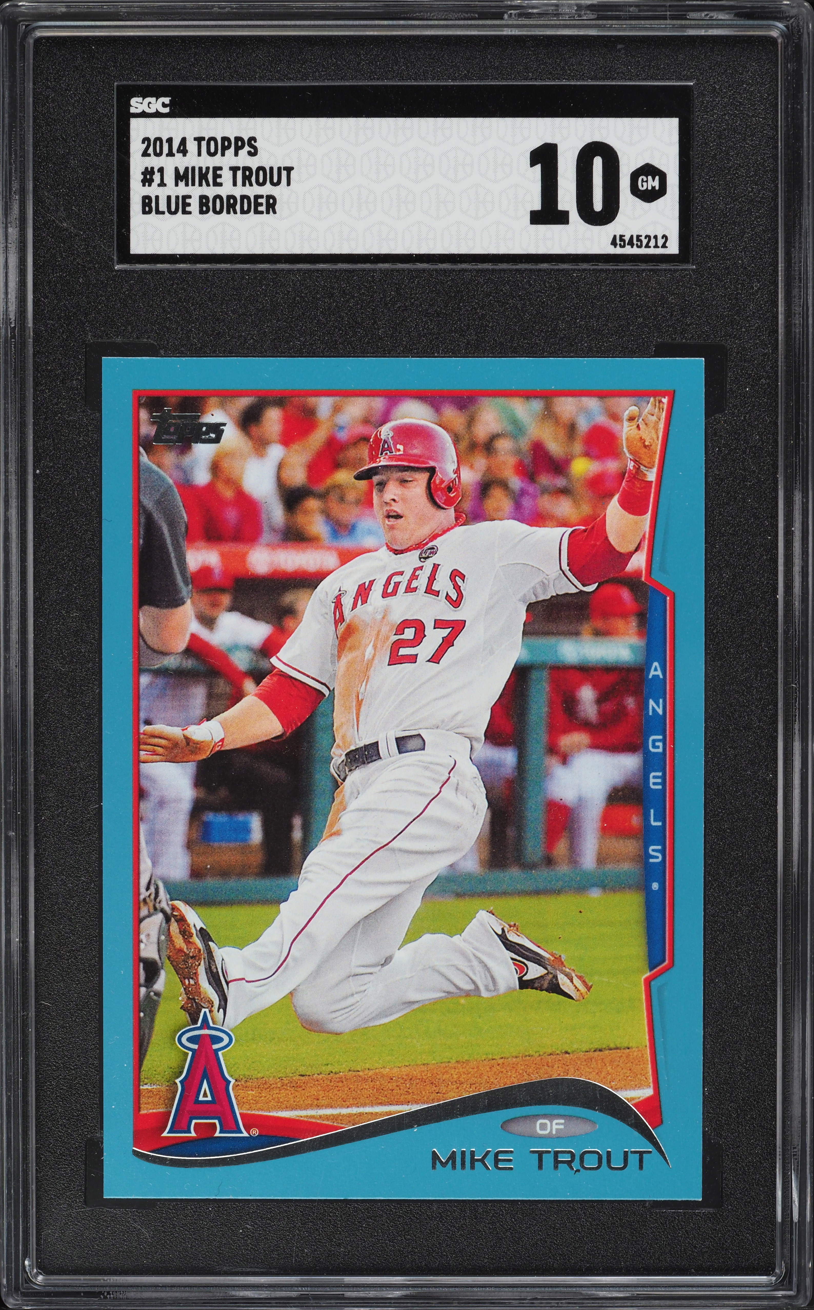 2014 Topps Blue Border Mike Trout #1 SGC 10 GEM MINT on Fanatics