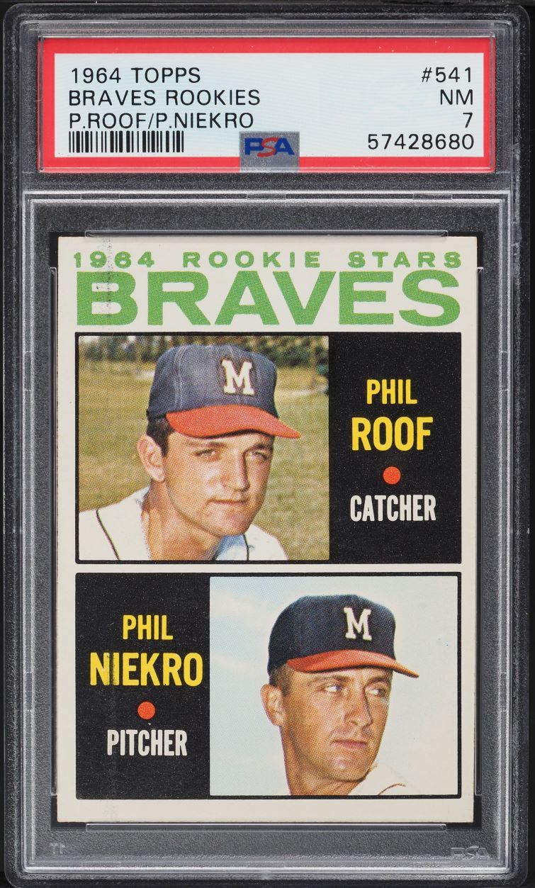 1964 Topps Phil Niekro ROOKIE #541 PSA 7 NRMT