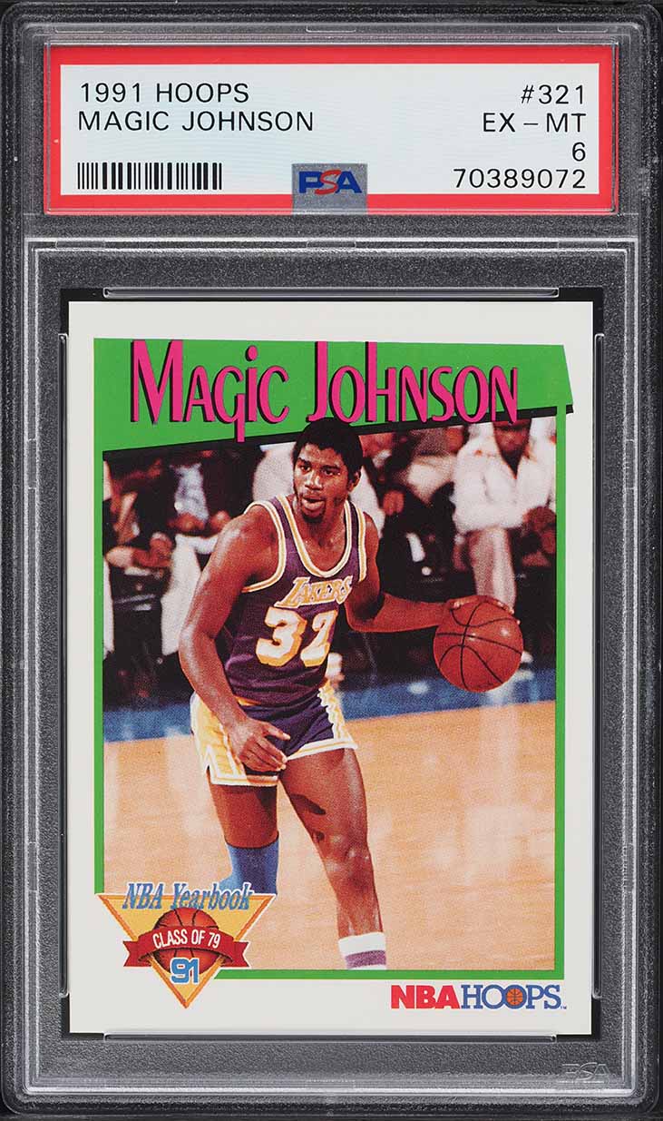 1991 Hoops Magic Johnson #321 PSA 6 EXMT