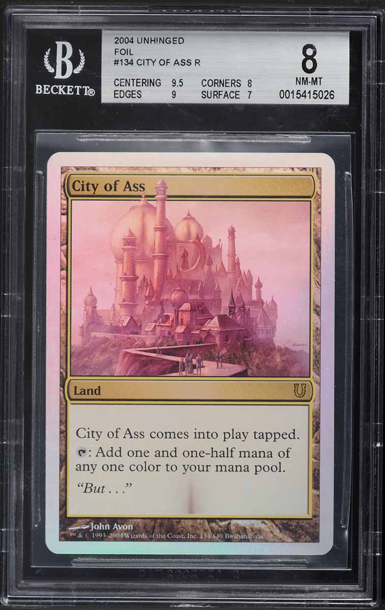 2004 Magic The Gathering MTG Unhinged Foil City Of Ass #134 BGS