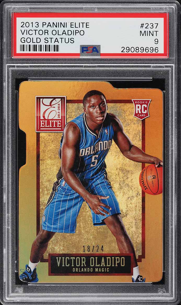 2013 Panini Elite Gold Status Victor Oladipo ROOKIE /24 #237 PSA 9