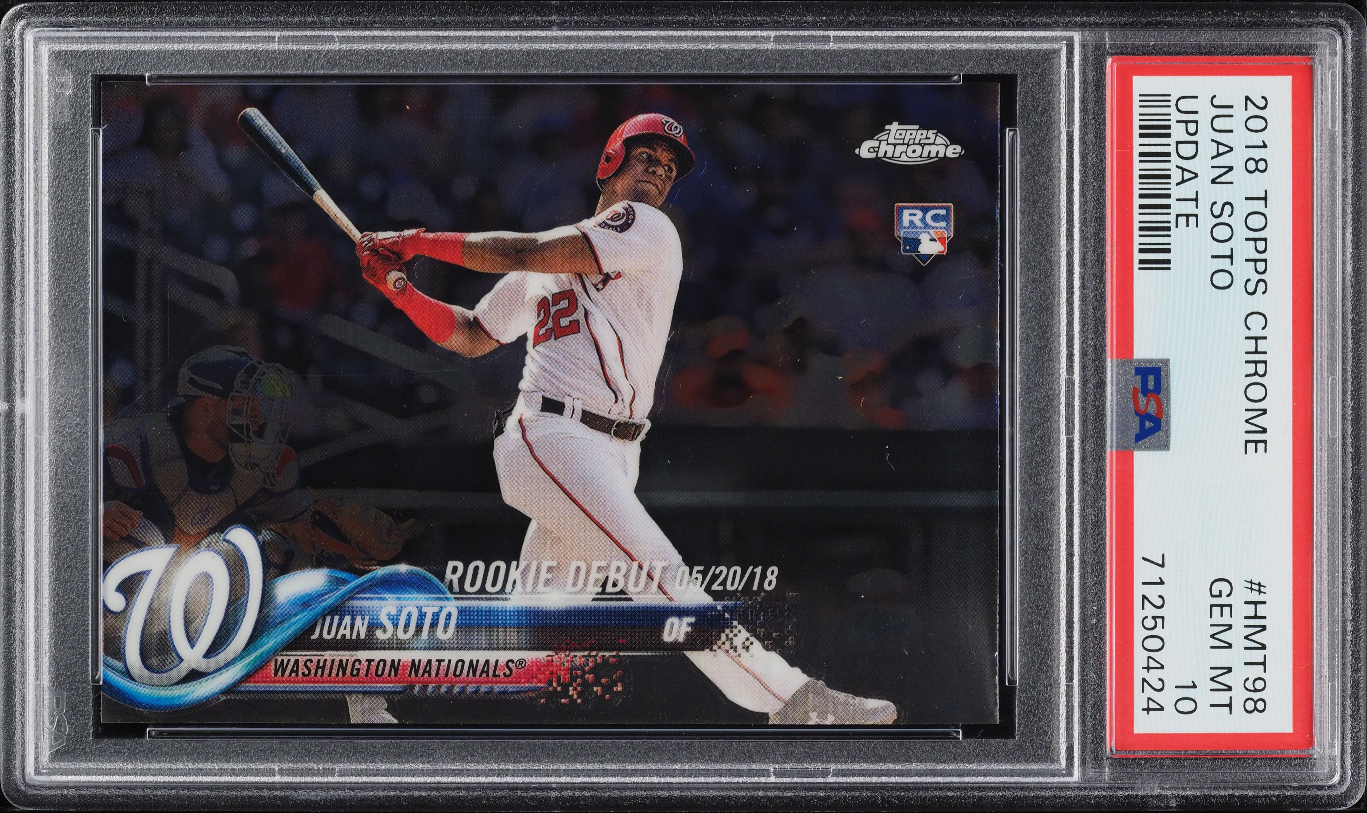 2018 Topps Chrome Update Juan Soto ROOKIE #HMT98 PSA 10 GEM MINT