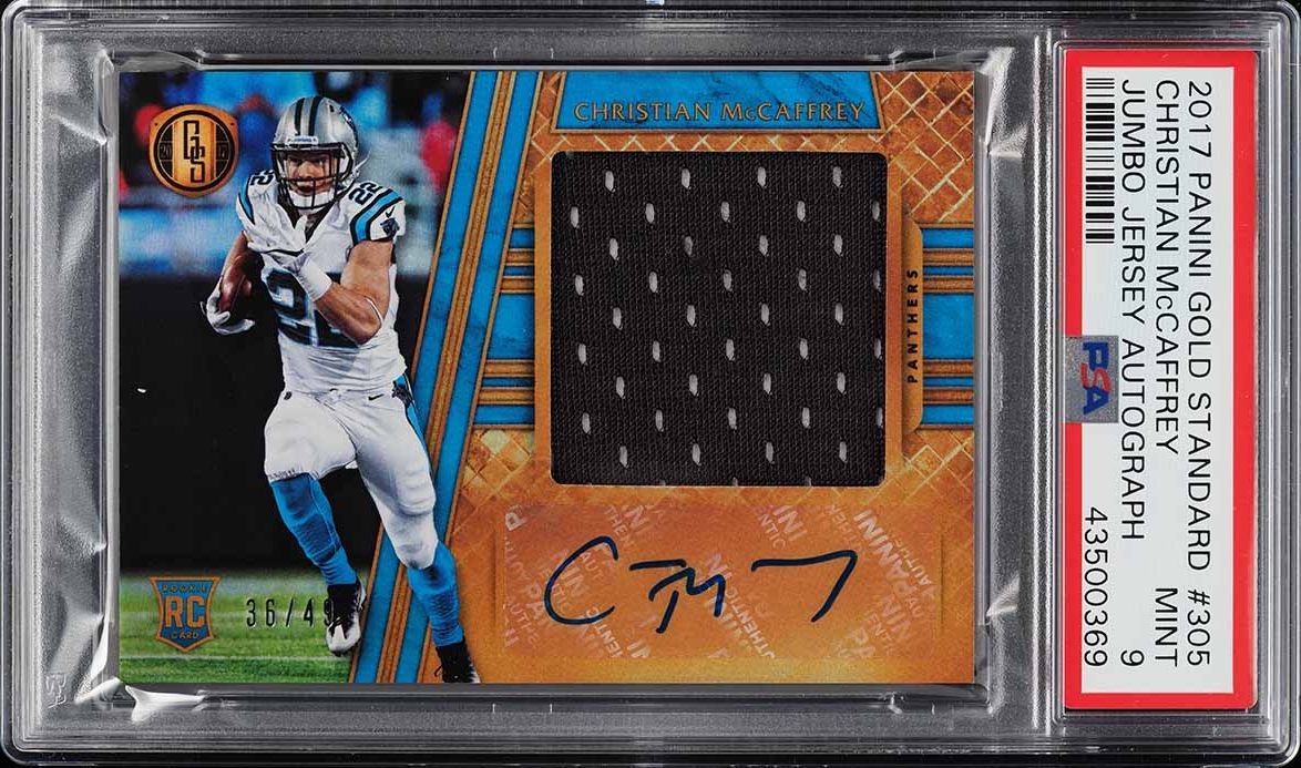 2017 Panini Gold Standard Christian McCaffrey ROOKIE PATCH AUTO