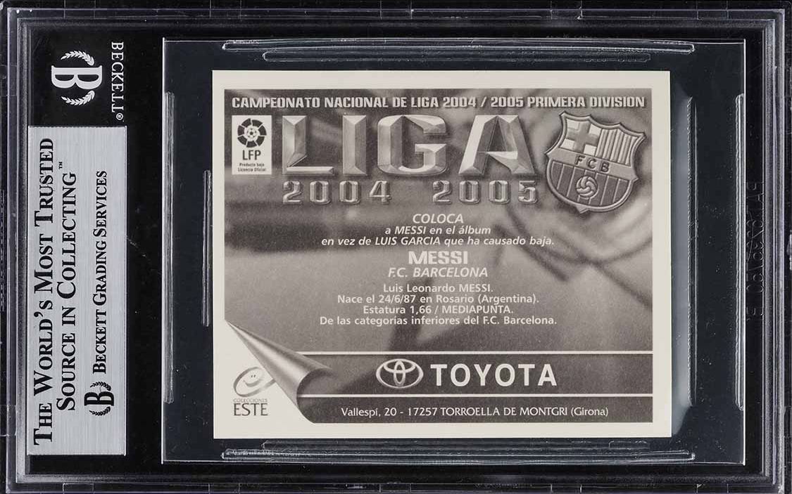 2004 Panini Colecciones Este La Liga Stickers Lionel Messi ROOKIE BGS 9 MINT