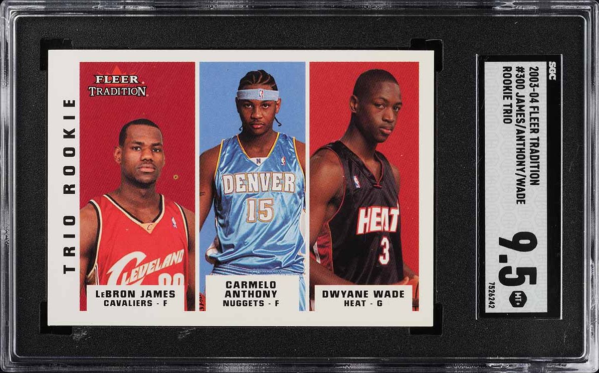 2003 Fleer Tradition Crystal LeBron James Carmelo Anthony Dwyane