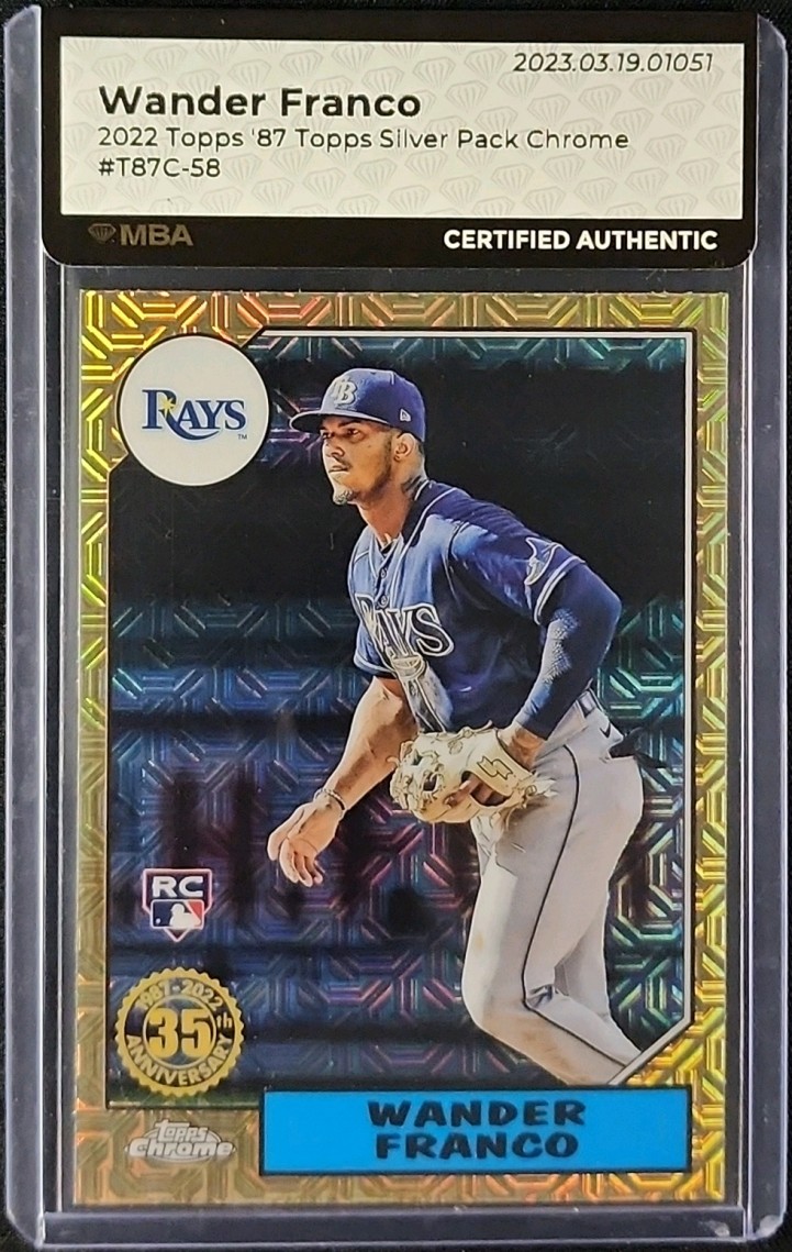 2022 Topps Silver Pack '87 Chrome Wander Franco ROOKIE #T87C-58 MBA AUTH