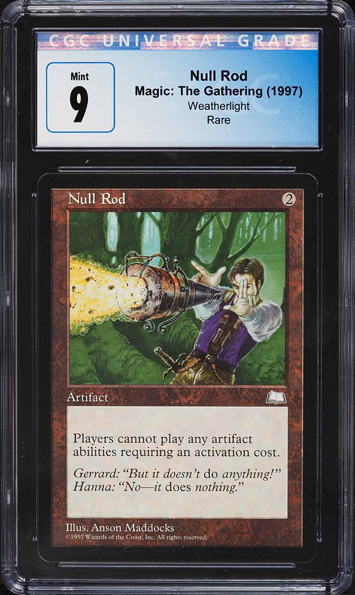1997 Magic The Gathering MTG Weatherlight Null Rod R A CGC 9 MINT