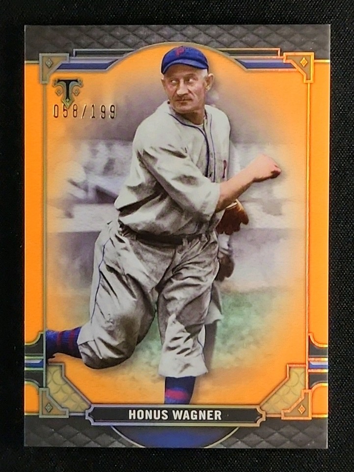 2022 Topps Triple Threads Amber Honus Wagner /199 #79 MBA AUTH
