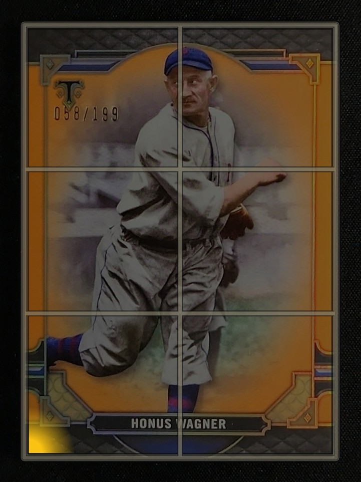 2022 Topps Triple Threads Amber Honus Wagner /199 #79 MBA AUTH