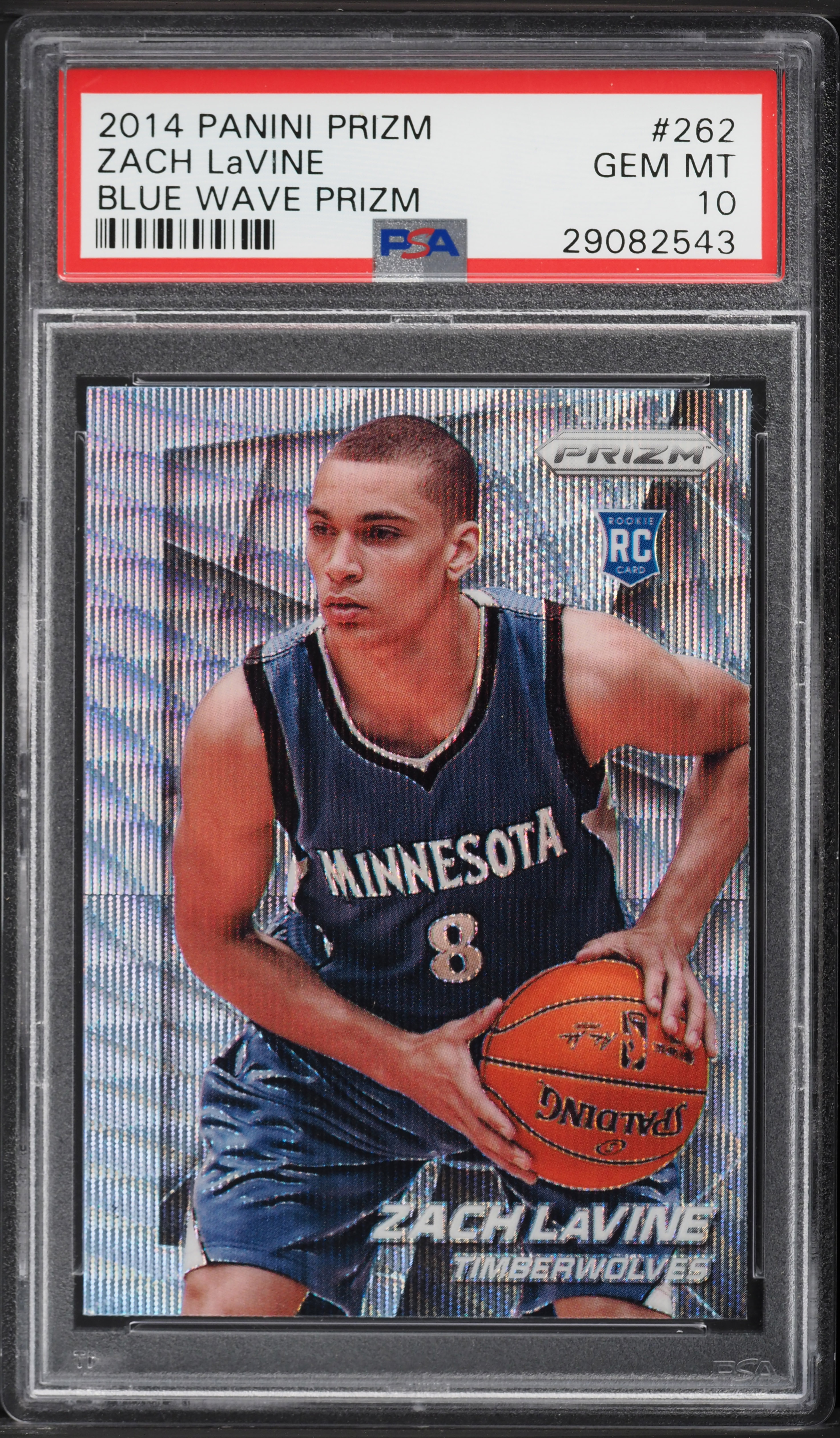 2014 Panini Prizm Blue Wave Zach LaVine ROOKIE #262 PSA 10 GEM 