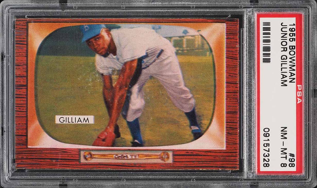 1955 Bowman Junior Gilliam #98 PSA 8 NM-MT
