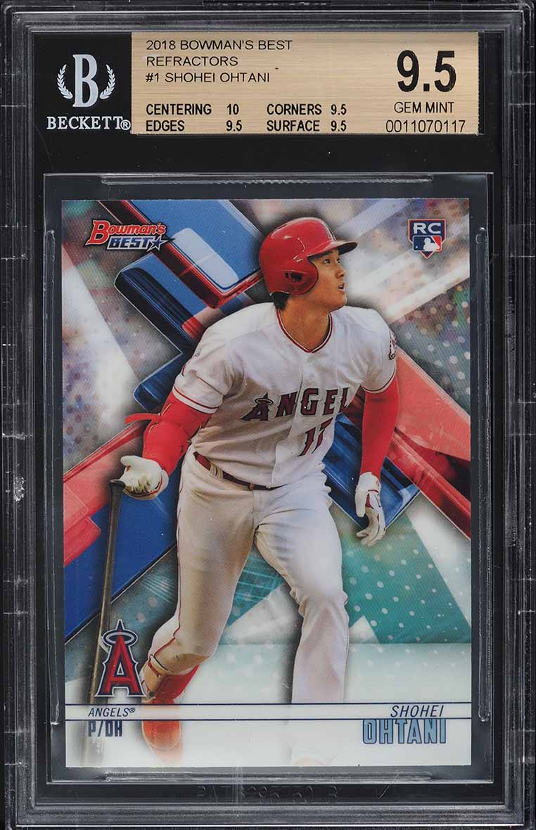 2018 Bowman's Best Refractor Shohei Ohtani ROOKIE #1 BGS 9.5 GEM