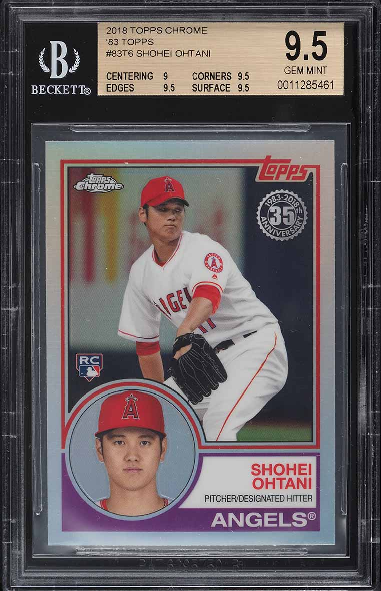 2018 Topps Chrome '83 Refractor Shohei Ohtani ROOKIE #83T-6 BGS