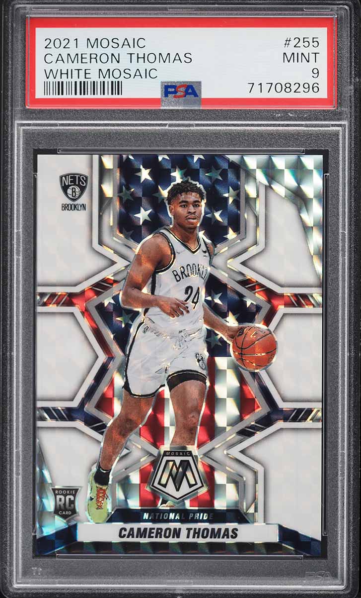 2021 Panini Mosaic White Cameron Thomas ROOKIE /25 #255 PSA 9 MINT