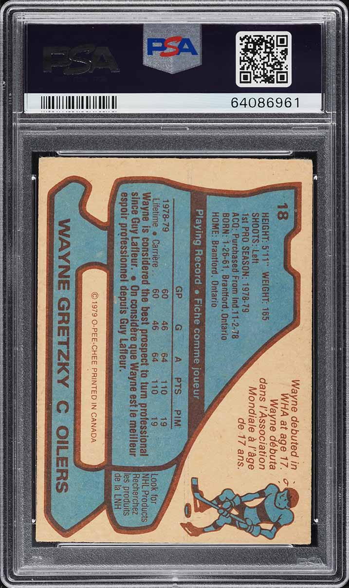 1979 O-Pee-Chee Hockey Wayne Gretzky ROOKIE #18 PSA 3 VG