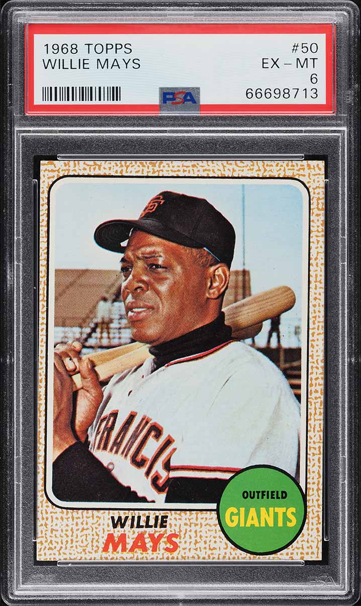 1968 Topps Willie Mays #50 PSA 6 EXMT