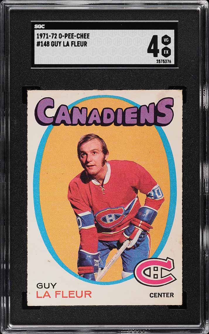 1971 O-Pee-Chee Hockey Guy LaFleur ROOKIE #148 SGC 4 VGEX