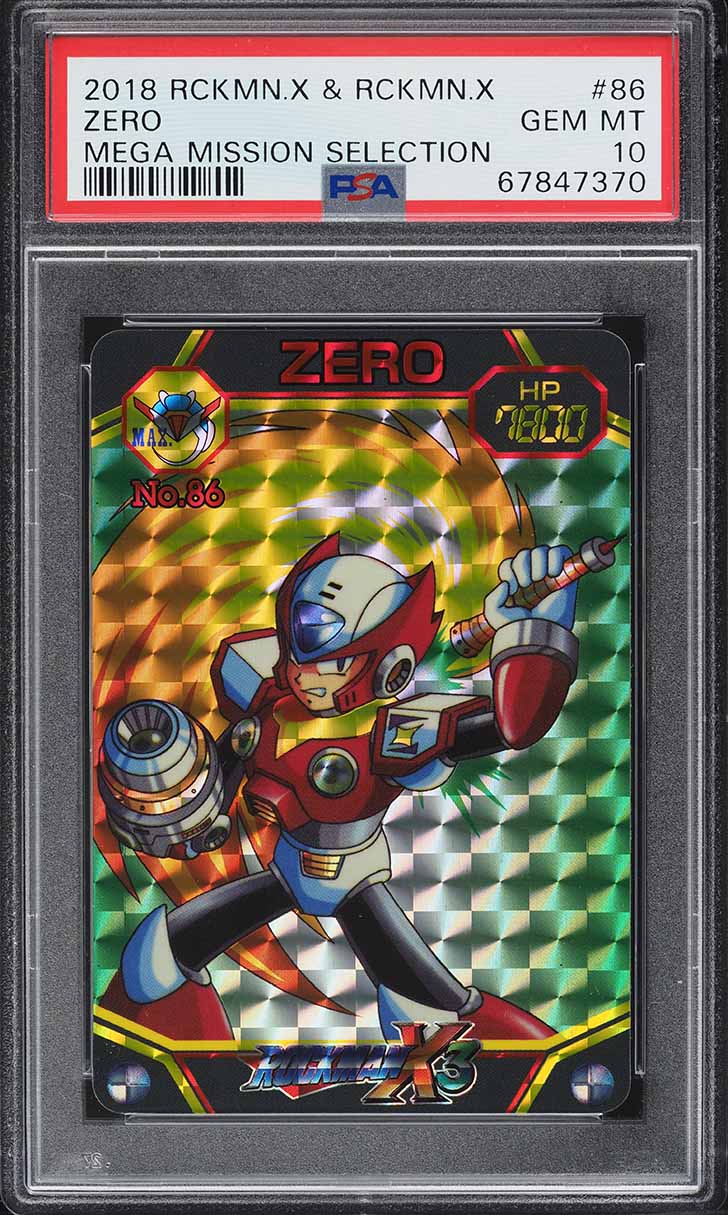 2018 Carddass Rockman X Mega Mission Selection Zero #112 PSA 10