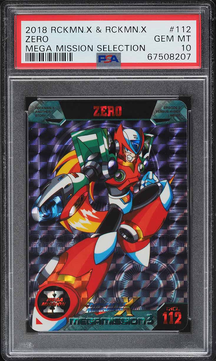 2018 Carddass Rockman X Mega Mission Selection Zero #112 PSA 10