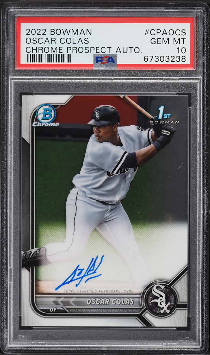 2022 Bowman Chrome Prospect Oscar Colas PROSPECT AUTO #CPA-OCS PSA 10 GEM MINT