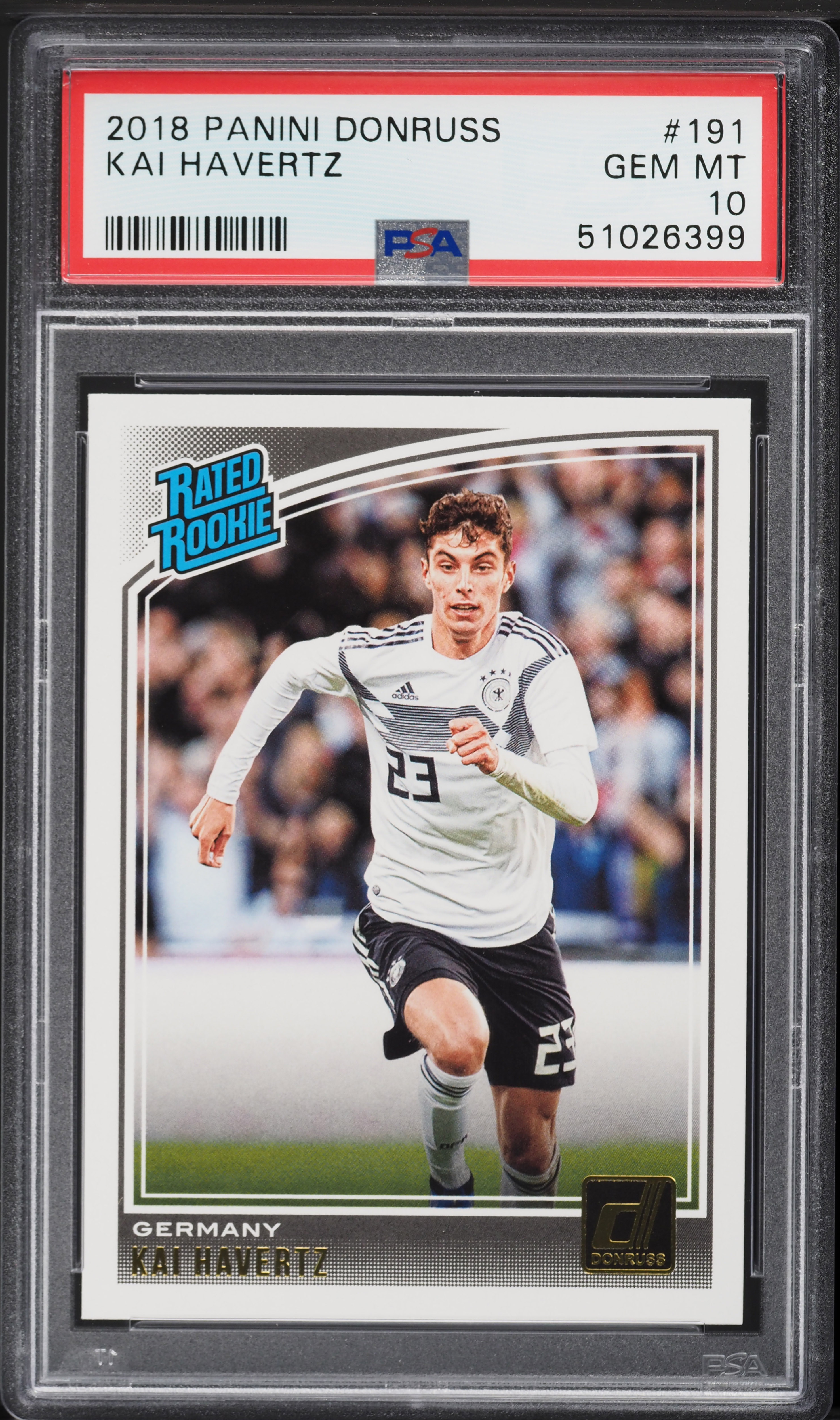 2018 Donruss Soccer Kai Havertz ROOKIE #191 PSA 10 GEM MINT on