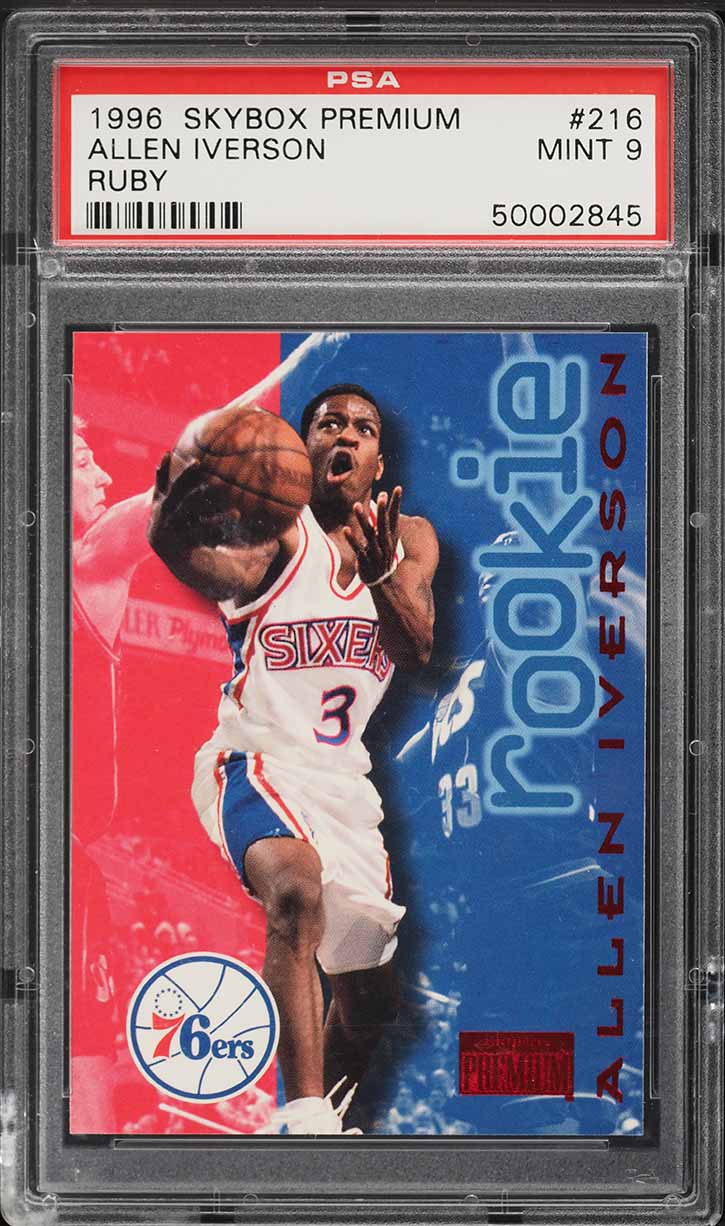 1996 Skybox Premium Rubies Allen Iverson ROOKIE #216 PSA 9 MINT