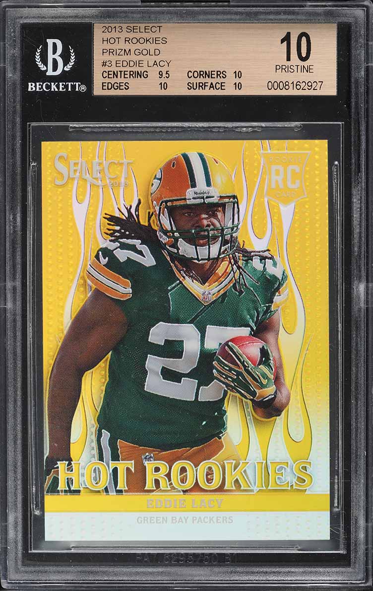 2013 Select Hot Rookies Gold Prizm Eddie Lacy ROOKIE /10 #3 BGS 10 PRISTINE